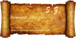 Somogyi Zóra névjegykártya