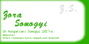 zora somogyi business card